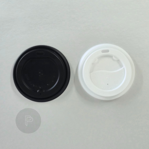 pronto packaging pla lids black white 90mm